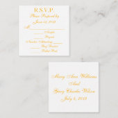 Baylor Gold und White Response RSVP Cards Begleitkarte (Vorne/Hinten)
