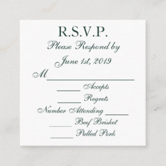Baylor Grün und Weiß Antwort RSVP Karten