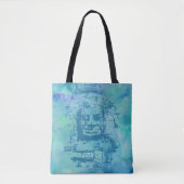 Bayon Face Blue Tasche (Vorderseite)