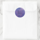 Bayon Face Lila Runder Aufkleber (Tasche)