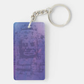 Bayon Face Lila Schlüsselanhänger (Rückseite)