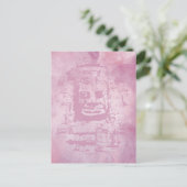 Bayon Face Pink Postkarte (Stehend Vorderseite)