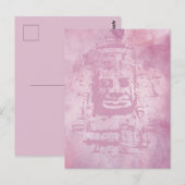 Bayon Face Pink Postkarte (Vorne/Hinten)
