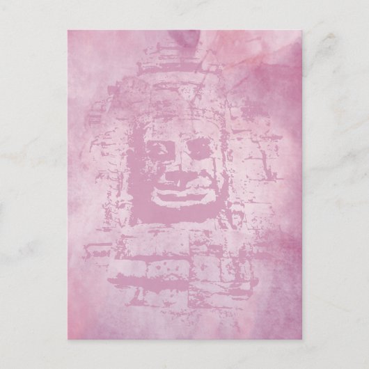 Bayon Face Pink Postkarte (Vorderseite)