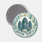 Bayon-Tempel Kambodscha Magnet (Vorderseite/Rückseite)
