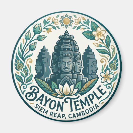 Bayon-Tempel Kambodscha Magnet (Vorne)