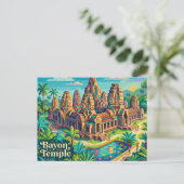 Bayon-Tempel Kambodscha Postkarte (Stehend Vorderseite)