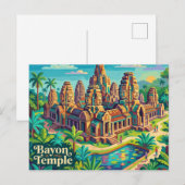 Bayon-Tempel Kambodscha Postkarte (Vorne/Hinten)