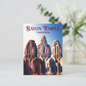 Bayon-Tempel Kambodscha Postkarte (Stehend Vorderseite)