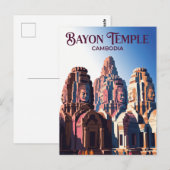 Bayon-Tempel Kambodscha Postkarte (Vorne/Hinten)