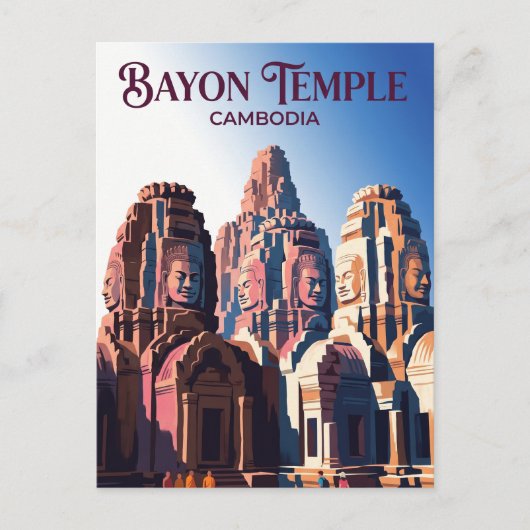 Bayon-Tempel Kambodscha Postkarte (Vorderseite)
