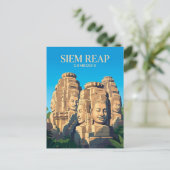 Bayon-Tempel Kambodscha Postkarte (Stehend Vorderseite)