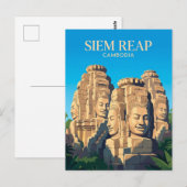 Bayon-Tempel Kambodscha Postkarte (Vorne/Hinten)