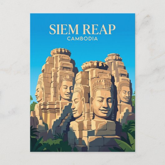 Bayon-Tempel Kambodscha Postkarte (Vorderseite)