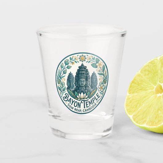 Bayon-Tempel Kambodscha Schnapsglas (Vorderseite)