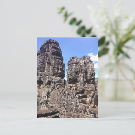 Bayon Tempel Postkarte (Stehend Vorderseite)