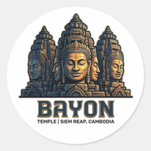 BAYON TEMPEL RUNDER AUFKLEBER