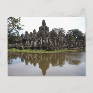 Bayon Temple bei Angkok Wat in Kambodscha Postkarte