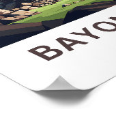 Bayon Temple Cambodia Travel Print Poster (Ecke)