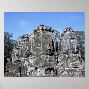 Bayon Temple in Angkor Wat - Kambodscha Poster
