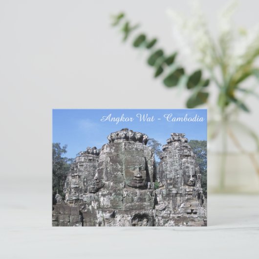 Bayon Temple in Angkor Wat - Kambodscha Postkarte (Stehend Vorderseite)