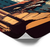 Bayonne France Travel Art Vintag Poster (Ecke)