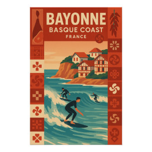 Bayonne — Französische Baskenküste Poster