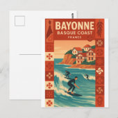 Bayonne — Französische Baskenküste Postkarte (Vorne/Hinten)