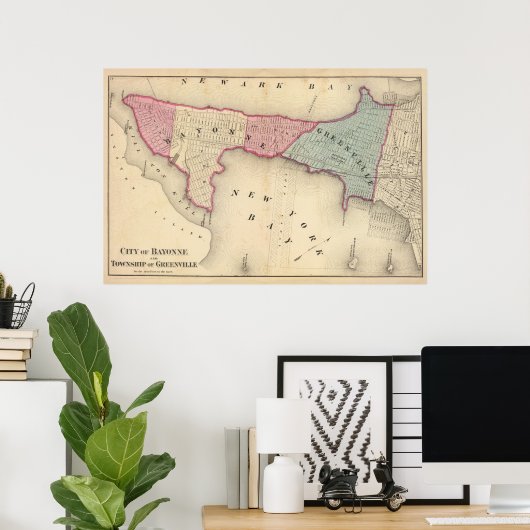 Bayonne Greenville Township Poster (Heimbüro)