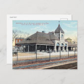 Bayonne, New Jersey, Bahnhof, Vintag Postkarte (Vorne/Hinten)