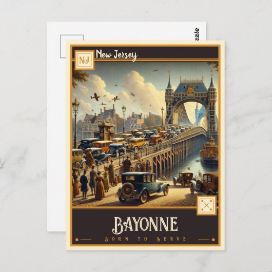 Bayonne, New Jersey | VINTAG Postkarte (Vorne/Hinten)
