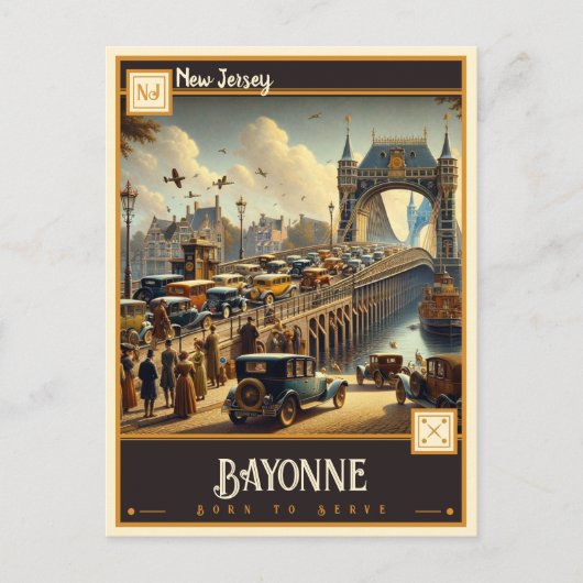 Bayonne, New Jersey | VINTAG Postkarte (Vorderseite)