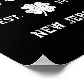 Bayonne New Jersey Vintage Shamrock Srts  Poster (Ecke)