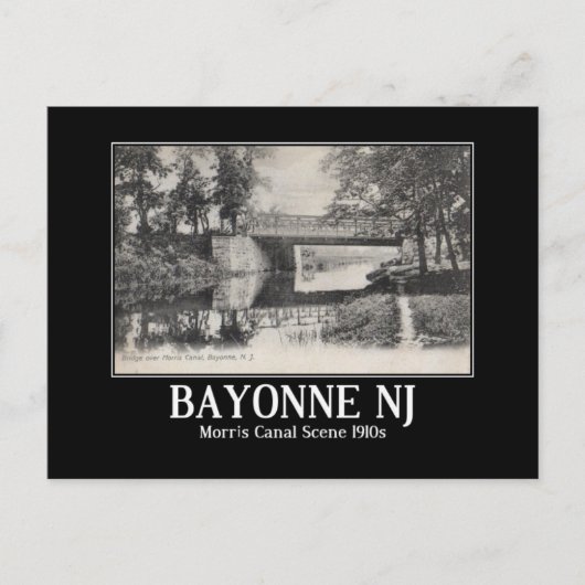 Bayonne NJ Morris Canal 1910s Postkarte (Vorderseite)
