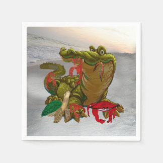 Bayou-Alligator-Cajun-Servietten aus meiner Kunst Serviette
