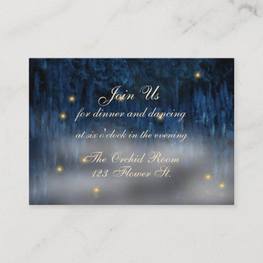 Bayou Bliss Empfang Cards Begleitkarte (Vorderseite)