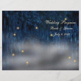 Bayou Bliss Folded Wedding Programm