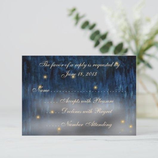 Bayou Bliss RSVP Karten (Stehend Vorderseite)