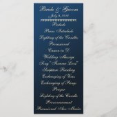 Bayou Bliss Wedding Program Card Programm (Rückseite)