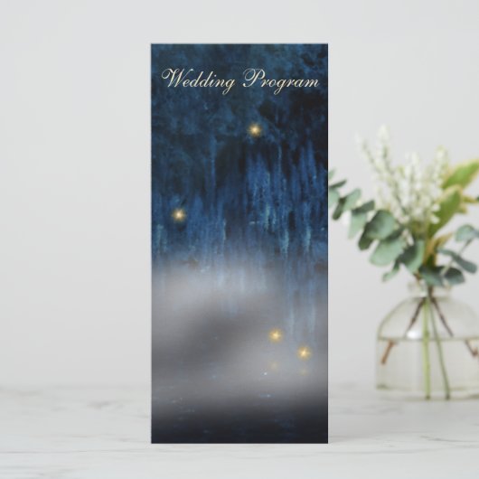Bayou Bliss Wedding Program Card Programm (Stehend Vorderseite)