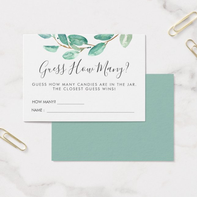 Bayou Botanicals Baby Dusche | Guessing Game (Büro)