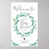 Bayou Botanicals Baby Dusche Willkommen Poster (Vorne)