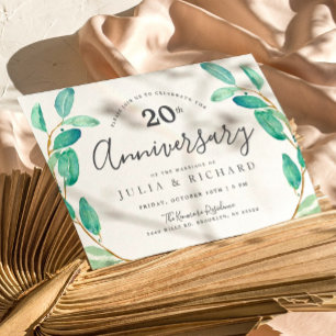 Bayou Botanicals   Hochzeitsjubiläumsfeier Einladung
