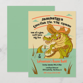 Bayou Cajun Alligator Party Einladung