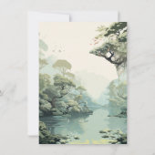 Bayou Cypress Wasserfarbe Hochzeit Einladung (Rückseite)