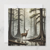 Bayou Deer Feiertagskarte (Rückseite)