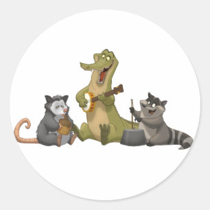 Bayou-Krug-Band-Aufkleber Runder Aufkleber