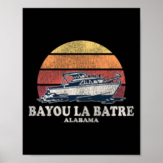 Bayou La Batre Al Vintage Booten 70er Retro Boot Poster
