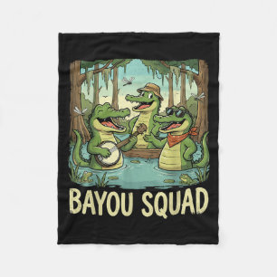 Bayou-Mannschaft Louisiana Alligator Retro-Wildtie Fleecedecke