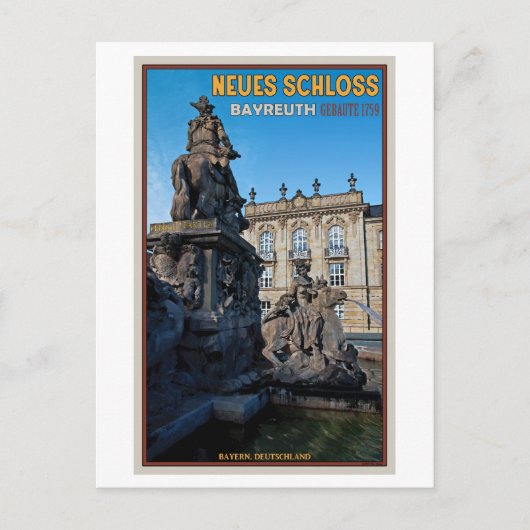 Bayreuth - Neues Schloss Postkarte (Vorderseite)
